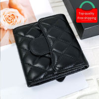 Luxury nd high-quality ball grain leather coin purse female caviar business card case credit card bag wallet short paragraph
