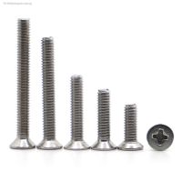 ✕ 5-50pcs A2-70 304 Stainless steel GB819 Cross Phillips Flat Countersunk Head Screw Bolt M1 M1.2 M1.4 M1.6 M2 M2.5 M3 M4 M5 M6 M8