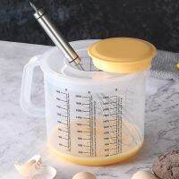 ℗♘ 2.5L Large Capacity Baking Measuring Cup Scale Mixing Bowl with Lid Transparent Plastic Mixing Cup for Home Kitchen