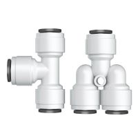 Tee Type RO Water Fitting Male Female Thread Quick Connection 1/4 3/8 Hose PE Pipe Connector Water Filter Reverse Osmosis Parts