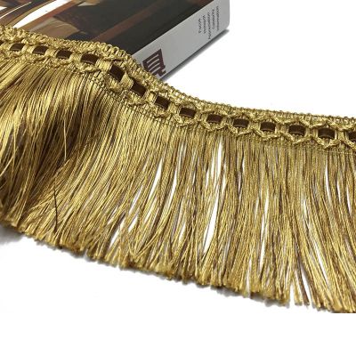 【LZ】bianyotang672 2 meters Curtain Tassel Fringe Trimming Braid Trim 11cm Gold Tassels Upholstery DIY Luxury Accessories Decorated