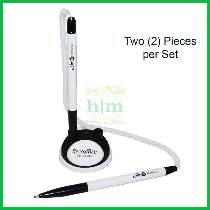 Desk Pen with Holder Table Ballpen with String Flex Office Smart Holder