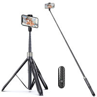 ATUMTEK 65" Selfie Stick Tripod, All in One Extendable Phone Tripod Stand with Bluetooth Remote 360° Rotation for iPhone and Android Phone Selfies, Video Recording, Vlogging, Live Streaming, Black