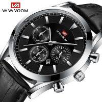 VA VA VOOM Classic Men Quartz Watches Simulation Multifunctional Calendar Leather Waterproof Military Business Mens Wristwatch