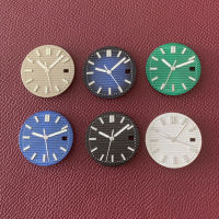 29.8Mm Watch Dial Hands Green Luminous For Nautilus NH35 Miyota 8205 8215 Movement Watch Parts Accessories No Logo Dial