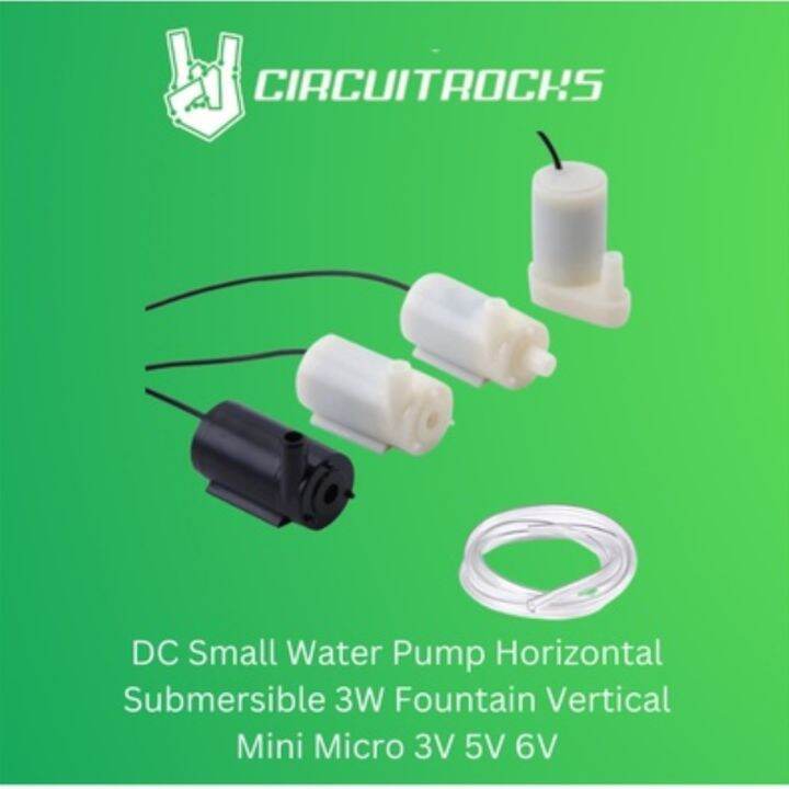 DC Small Water Pump Horizontal Submersible 3W Fountain Vertical Mini Micro 3V 5V 6V Lazada PH