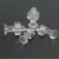 【cw】 shipping 50sets with hex nut and plastic screws transparent screws Phillips countersunk head flat head Screw