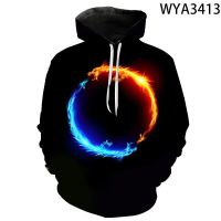 2023 style  Casual    Yin And Yang Printed 3D Hoodies Streetwear Men Women ren Sweatshirts Long Sleeve Tops，can be customization