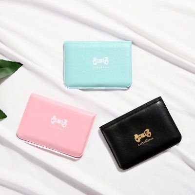 [hot]New 12 Bit PU Leather Card Case Female Credit Card Bag ID Card Passport Card Wallet Jacket Card BagLovely Bow Print Card Holder