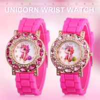 UTHAI CQ19 Children watch Wrist watches for Cartoon horse Kids Child Silicone strap present red