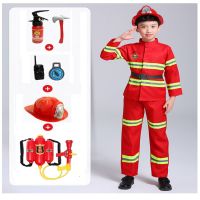 2022 New Year Halloween Costume For Kid Firefighter Uniform Children Sam Cosplay Fireman Role Play Fancy Clothes Boy Fancy Party