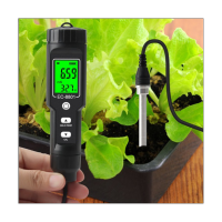 Digital EC/Temp Soil Tester 0.00-10.00MS/Cm Conductivity Meter Waterproof Sensor Analyzer for Planting Garden Outdoor