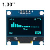 1.3 "โมดูลโอแอลสีขาว/น้ำเงิน128X64 1.3นิ้วโมดูลจอแสดงผลแอลอีดีจอ Lcd Oled 1.3" Iic I2c สื่อสารสำหรับ Arduino