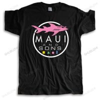 ผู้ชายยี่ห้อเสื้อยืดสีดำใหม่ O-คอ Fahsion หลวม Cool Tshirt MAUI และ SONS ขนาดใหญ่ Homme คุณภาพสูง Casual Tee-เสื้อคุณภาพสูงเสื้อยืด