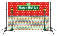【CW】 Dots Chevron Backdrops for Boy Birthday Photo Background Baby Shower Decoration Supplies Props SM-235