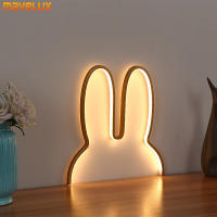 Simple LED Wall Lamps Pink Lovely Rabbit Wall Lights For Childrens Bedroom Bedside Desk Light Study Foyer Living Room Fixtures