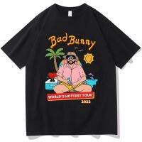 Rapper Bad Bunny Holiday Style Design Print T Shirt Men Cotton T-Shirt Oversized Summer Loose Short Sleeve Tees Streetwear S-4XL-5XL-6XL