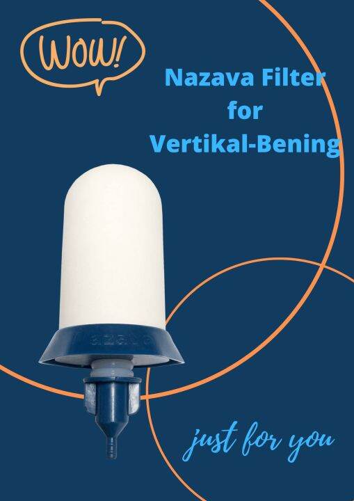 Filter air keramik Nazava model vertikal untuk tabung membuat air minum