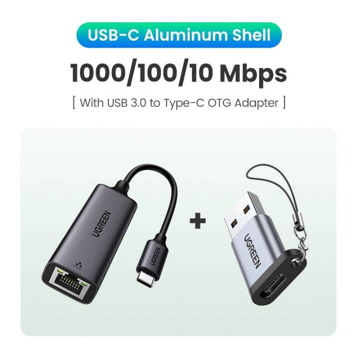 ugreom-usb3-0-usb-อะแดปเตอร์อีเทอร์เน็ต1000mbps-usb-rj45การ์ดเน็ตเวิร์คสำหรับแล็ปท็อปเหมาะสำหรับ-xiaomi-กล่อง-mi-s-nintendo-switch-pc-สายแลน-usb-อินเทอร์เน็ต