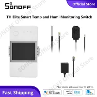 SONOFF TH Elite WiFi Smart Switch Wireless Temperature and Humidity Monitoring Switch eWeLink APP Control Smart Module Smart Timing Switch, Works with Electric Fan, Humidifier, Tank