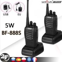 วิทยุสื่อสาร Baofeng 888S 2ชิ้น/ล็อต5W BF-888S วิทยุสื่อสารสองทางกำลังไฟสูง UHF 400-470Mhz ตัวรับส่งสัญญาณ16CH USB /Eu ปลั๊ก