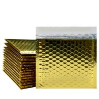 【DT】 hot  1PCS 13X17CM 14X16CM Foam Envelope Self Seal Mailers Padded Shipping Envelopes With Bubble Mailing Bag Express Packages Gold