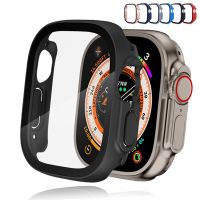 Glass+Case For Apple Watch Series Ultra 49mm straight edge Screen Protector Cover Protective Case for iWatch Series Ultra 49mm Cases Cases