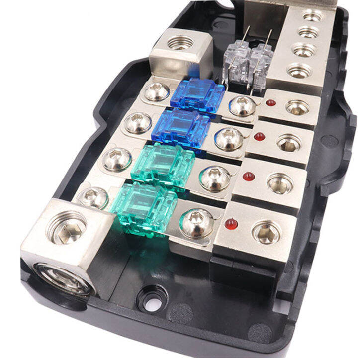 Car Audio ANL Fuse Holder Power Distribution Block Fuse Box 2 Input 4