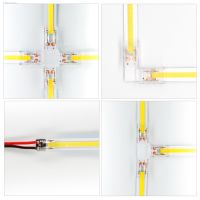 ☢ 2pin Corner Connector for 8mm/10mm Width FCOB LED Strip X T L Shape Solderless Fast Connector COB Led Strips Light No Soldering