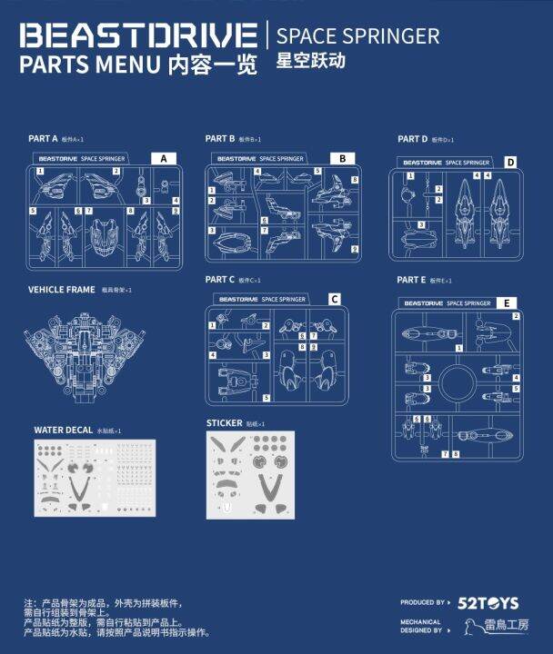 52ของเล่น-beastdrive-space-springer-หุ่นยนต์แปลงร่าง-แปลงในกระต่ายและนักรบ-ตุ๊กตาขยับแขนขาได้-ของขวัญสะสม