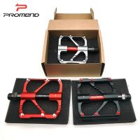 【hot】 PROMEND MTB Pedal Anti-slip Road Pedals 3 Bearings 9/16inch Flat Platform Aluminum