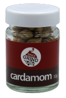 SPICEGRIND Cardamom pods, white, glass bottle, 10 grams