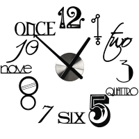 MEISD Numbers DIY Silent Acrylic Large Decorative Wall Clock Modern Design Living Room Watch Black Mirror Stickers Horloge Hot