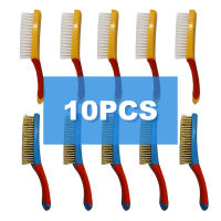 10PCS Multifunctional Brush Plastic Silicone Handle Bristles Can Be Used For Dust Removal Polishing And Cleaning Shoe Cleaner