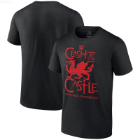 Mens Black (สต็อกเพียงพอ) WWE Clash at the Castle 2022 Dragon T-Shirt Drew Gulak Submission Wrestling T-Shirt คุณภาพสูง size:S-5XL