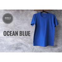 DSL001 เสื้อยืดผู้ชาย  - เสื้อยืดสีพื้น ( Ocean Blue ) สีน้ำเงิน **ไม่มีการเย็บตะเข็บข้างตัวเสื้อ** เสื้อผู้ชายเท่ๆ เสื้อผู้ชายวัยรุ่น