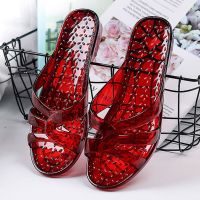 ♛✜ Summer Loafers Female Transparent Shoes Shallow Peep Toe Jelly Shoes Women Sandals 2021 Fashion Slides Ladies Sandals