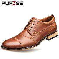 Sepatu Pria Merek Kualitas Top Oxfords,Bisnis Sepatu Kulit Asli PRA Gaya Inggris Sepatu Flat Priukuran Plus 50