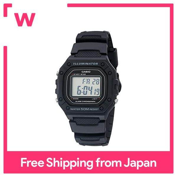 CASIO Men's Classic Stainless Steel Quartz Watch with Resin Strap Black
