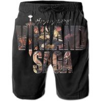 Drawstring MenS Beach Shorts Vinland Saga , Casual Light Shorts , 3D Print Casual Sweatpant