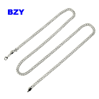 BZY ลิงก์คิวบาสร้อยคอสแตนเลสของผู้ชายโซ่สีเงินเครื่องประดับสำหรับผู้ชายของขวัญสำหรับผู้ชาย3สี