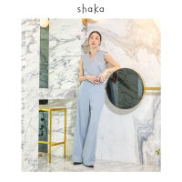 [EXCLUSIVE] Shaka - The Urban Relax Jumpsuit JS-S210226 จั๊มสูทขายาว แขนกุด คอวี เสริมไหล่ด้วยฟองน้ำแบบบาง ใส่ซิปซ่อนด้านหลัง กระเป๋าล้วงด้านข้าง