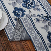 Spot parcel post Cross-Border New Chinese Table Runner Classical Embroidery Tassel Table Runner Dining Table Fabric Tea Table Decoration Bed Runner Dropshipping