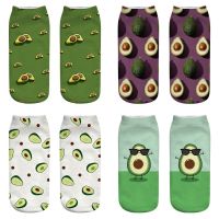 New 3D Printed Socks Women Unisex Cute Low Cut Ankle Socks Multiple Colors Women Sock Women 39;s Casual avocado fruit funny Socks