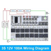 3S/4S/5S Bms 12V 16.8V 21V 3.7V 100a Li-Ion Lmo ป้องกันการแบตเตอรี่ลิเธียมนานแผงวงจร Li-Polymer สมดุลการชาร์จชิ้นส่วนวงจรไฟฟ้า