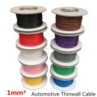 [HOT JJRQQZLXDEE 574] 5เมตร/ล็อต1 MM2สายเคเบิลรถยนต์12/24V 32/0.2Mm แกนลวดทองแดงรถ Thinwall รถตู้เรือสายเชื่อมต่อสายไฟภายในรถยนต์