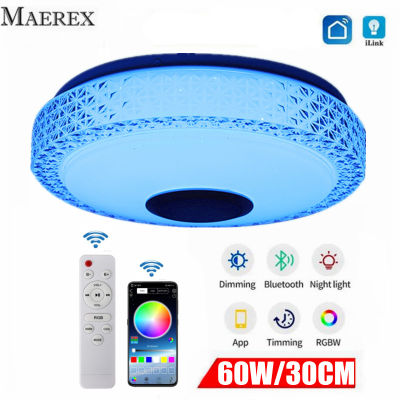 60W Modern LED Ceiling Lights RGB Home lighting APP bluetooth Music Light Bedroom Lamps Smart Ceiling Lamp Remote Control