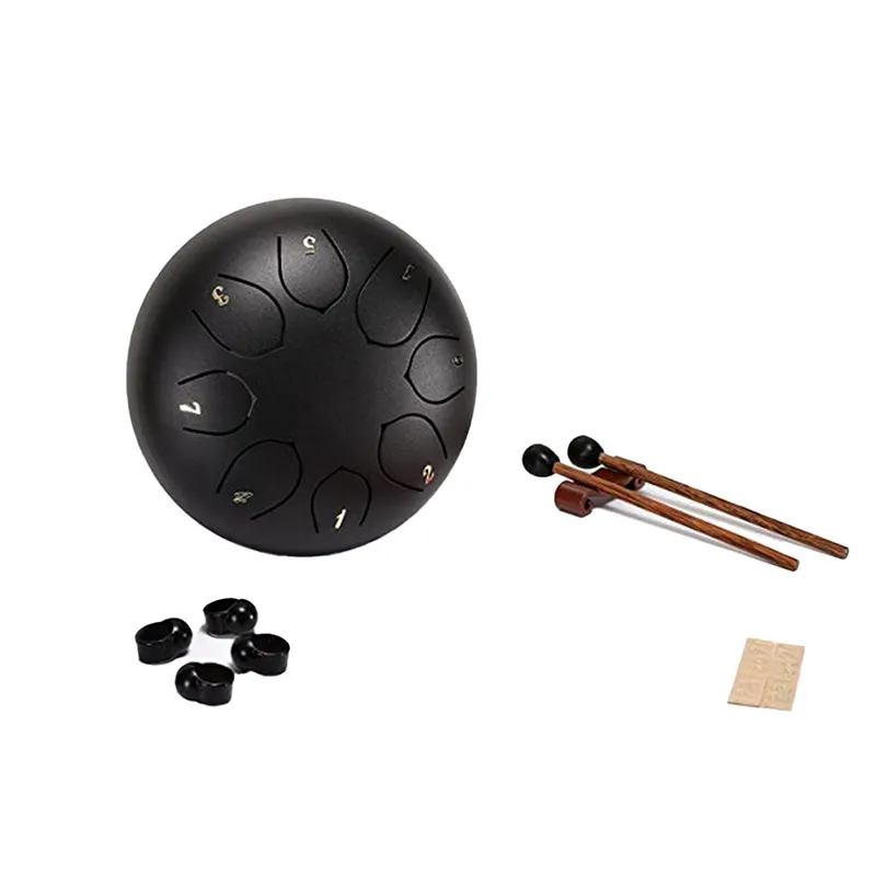  Mini Steel Tongue Drum 6 Notes 6 with Mallets and Bag