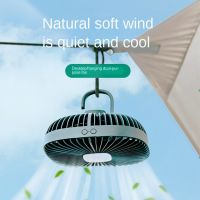 Outdoor Camping USB Rechargeable Small Ceiling Fan Dormitory Bed Mosquito Net Fan Mute Wall Desktop Portable Fan