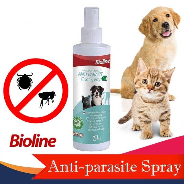 Bioline AntiParasite Coat Spray 207ml Anti Tick, Flea & Mites Spray